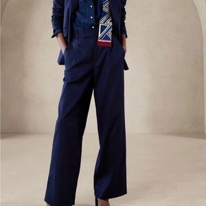 High Rise Linen Cotton Pant